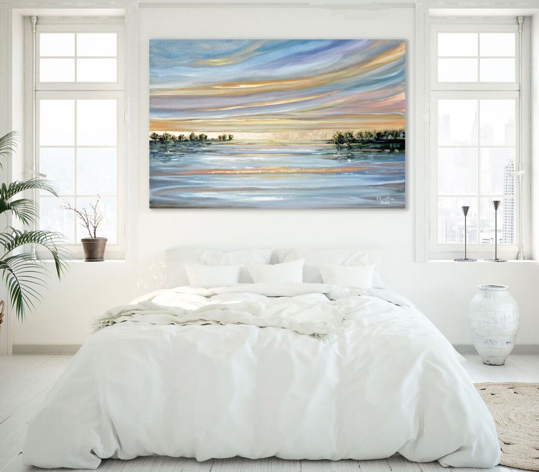 SHOP: A Moment of Bliss Original Coastal Abstract Seascape Painting